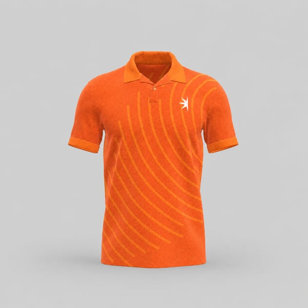 Orange Dynamic Performance Polo T-Shirt Mockup