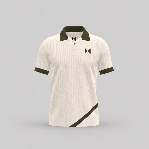 White Minimal Classic Polo T-Shirt Mockup