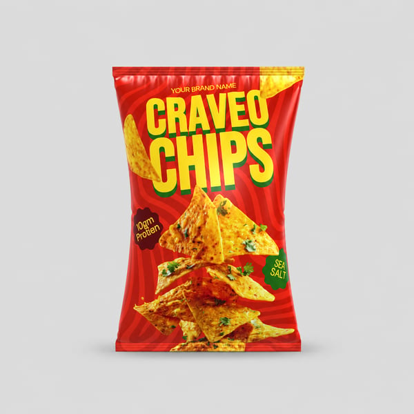 Premium Chips Packet Template
