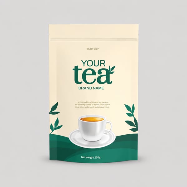 Organic Tea Pouch Template