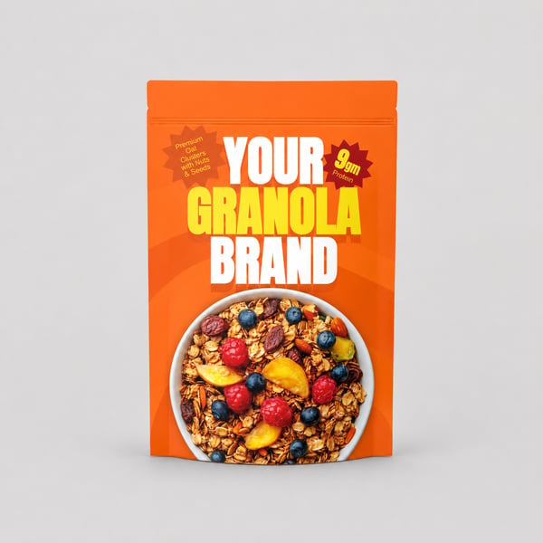 Granola Pouch Packaging Template