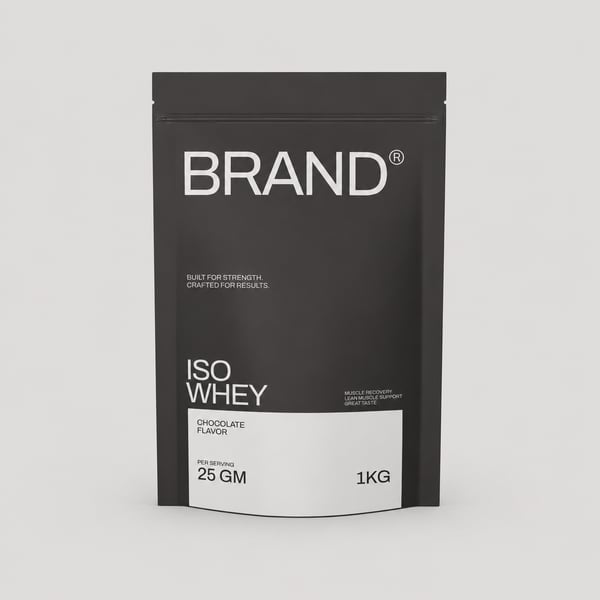 Minimal Whey Protein Pouch Packaging