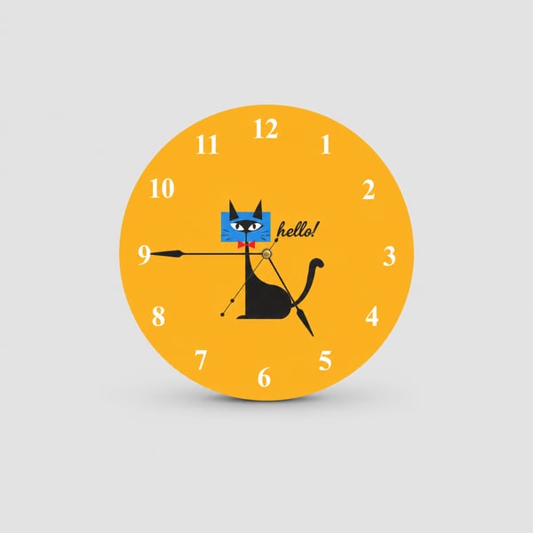 Black cat | clock