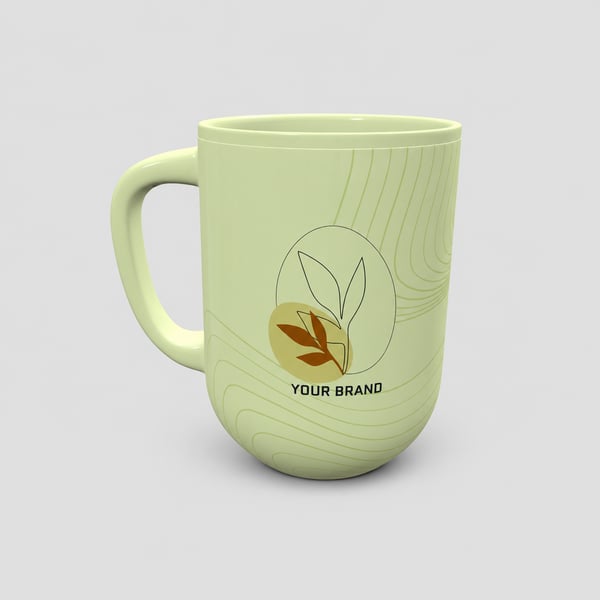 Minimalist Botanical Cup Design
