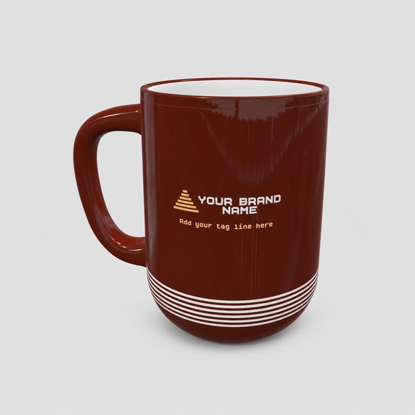Premium Brown Ceramic Coffee Mug