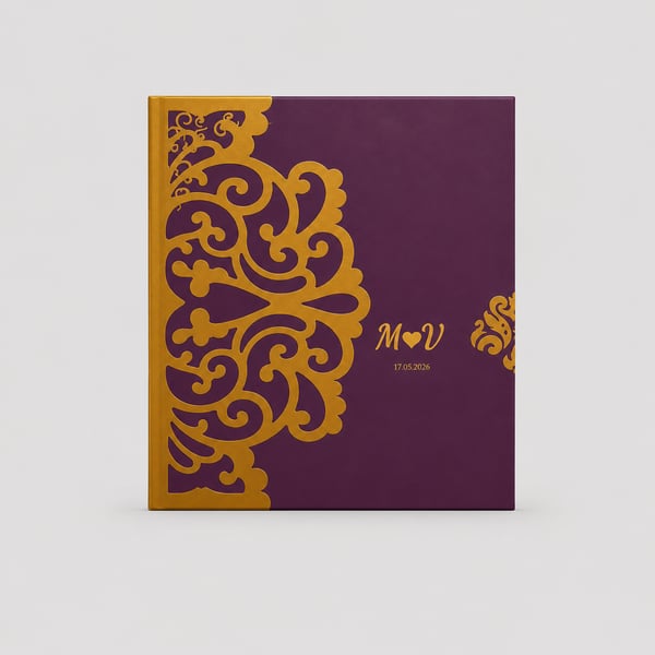 Velvet Bloom Wedding Invitation Template