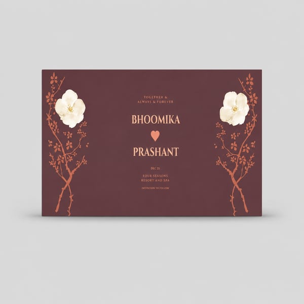 Serenity Simple Wedding Card Design
