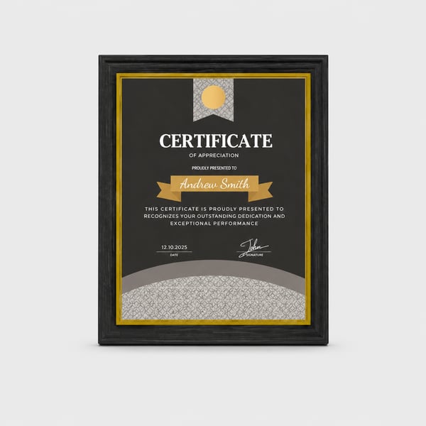 Certificate Frame - Ivory
