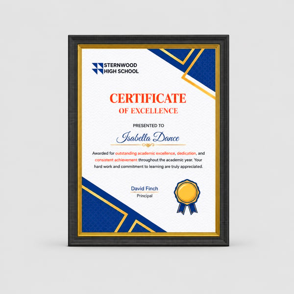 Certificate Frame - Geometric