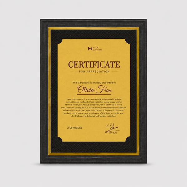 Certificate Frame - Monoform