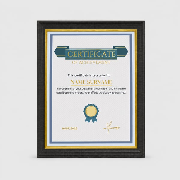 Certificate Frame - Prestige Border