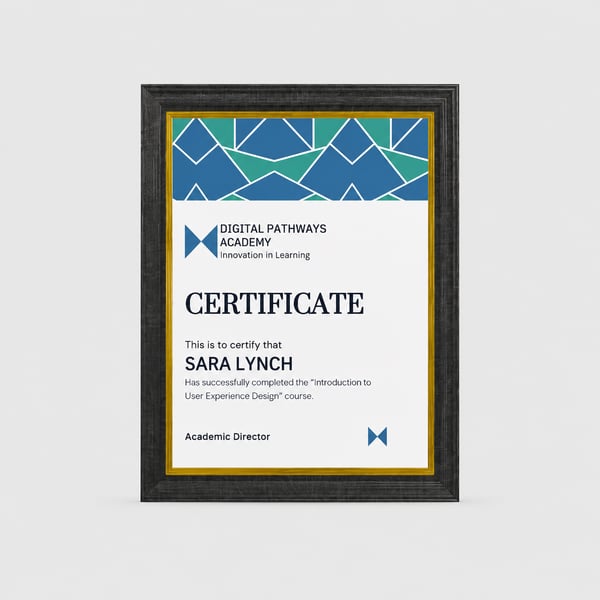 Certificate Frame - Prism Border