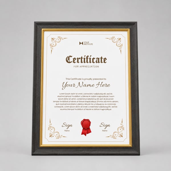 Certificate Frame Vintage