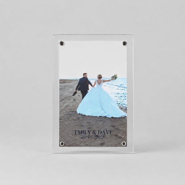 Glass magnet -  Wedding