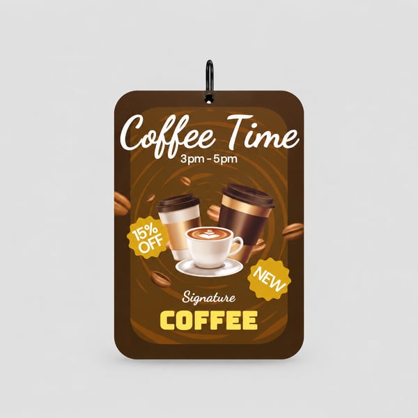 Coffee Shop Promotional Hanging Dangler Sign