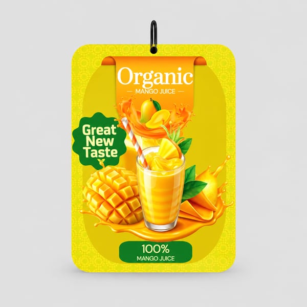Organic Mango Juice Promotional Dangler