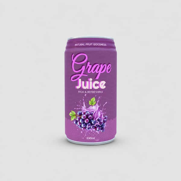Fruit Flavoured Juice Can Design Mockup