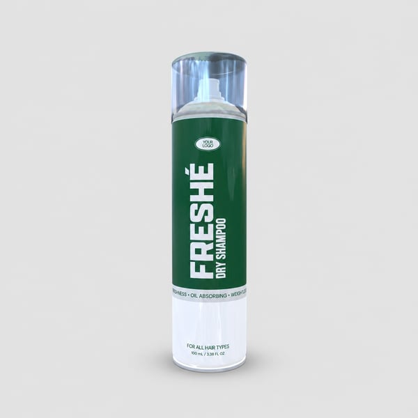 Hair Care Cosmetic Pump Can Mockup Template
