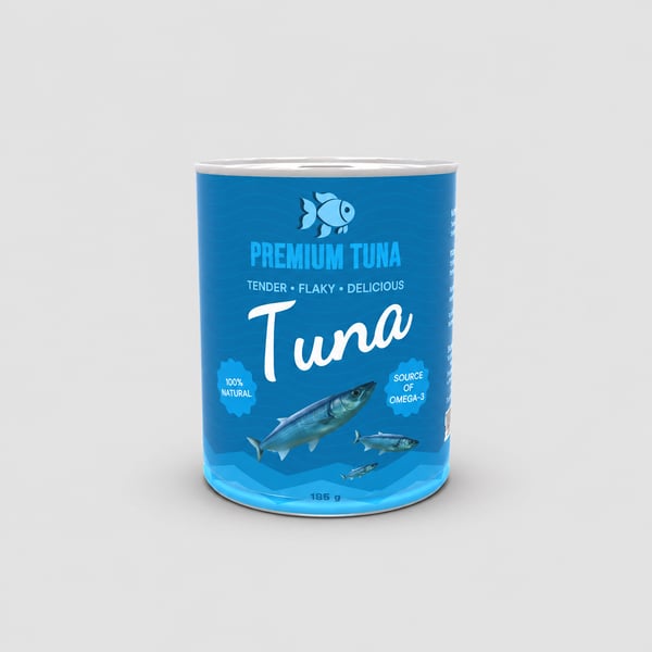 Tuna Fish Tin Can Mockup Design