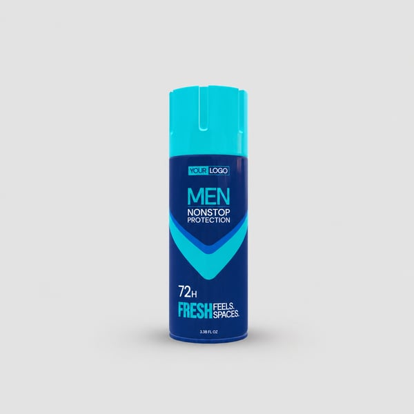 Men’s Deodorant Spray Can Packaging Template