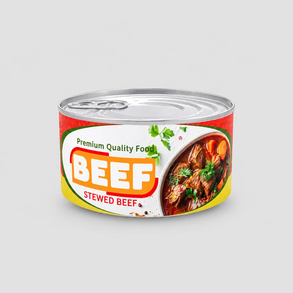 Stewed Beef Canned Food Packaging Design