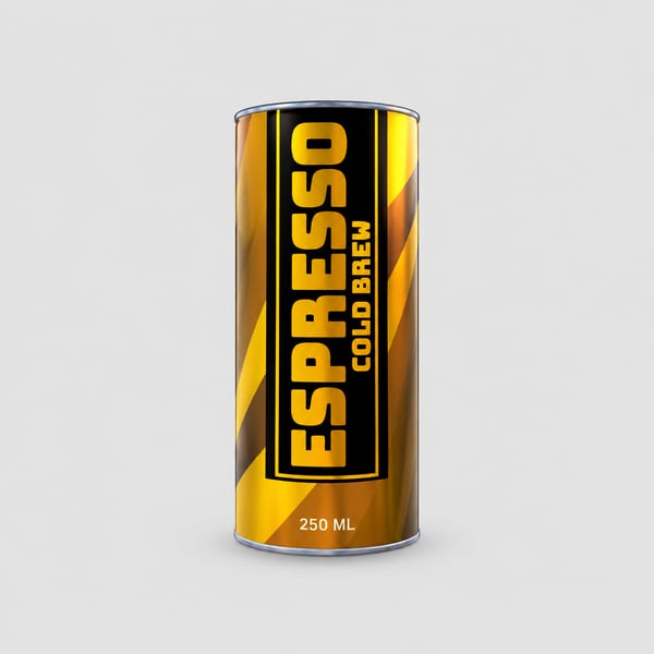 Premium Cold Brew Coffee Beverage Can