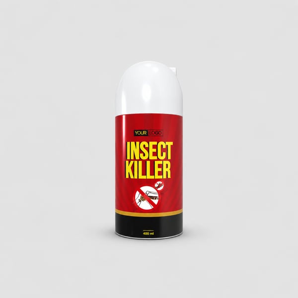 Insect Defence Aerosol Spray Can Design Mockup