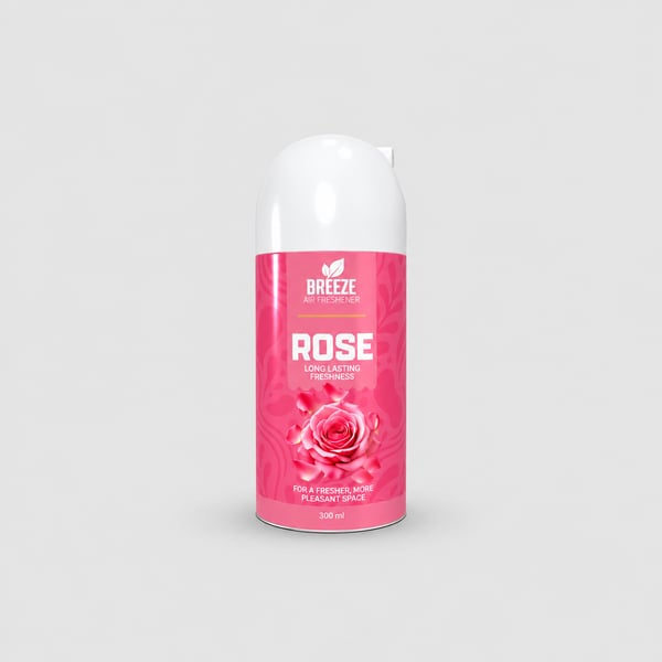 Rose Air Freshner Aerosol Spray Can Design Mockup
