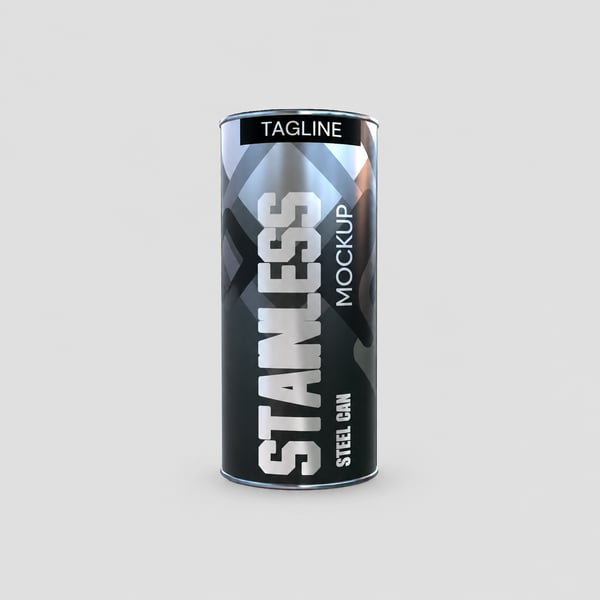Modern Stainless Steel Can Packaging Design
