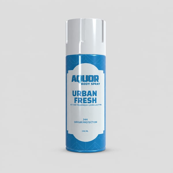 Men's Body Spray Can With Plastic Cap Design Mockup