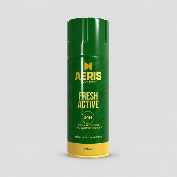 Fragrance Body Spray Can With Plastic Cap Design Mockup
