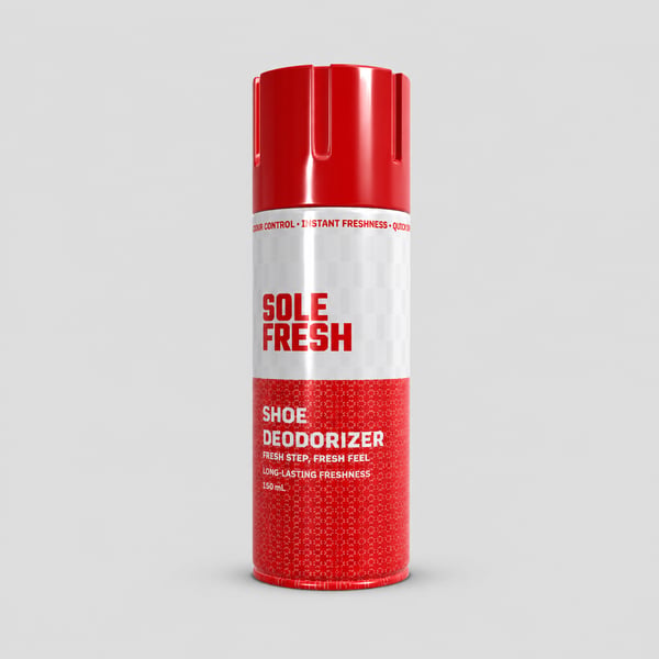 Shoe Deodorizer Spray Can With Plastic Cap Design Mockup