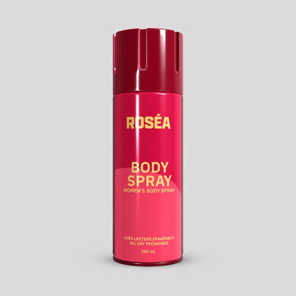 Women's Body Spray Can With Plastic Cap Design Mockup