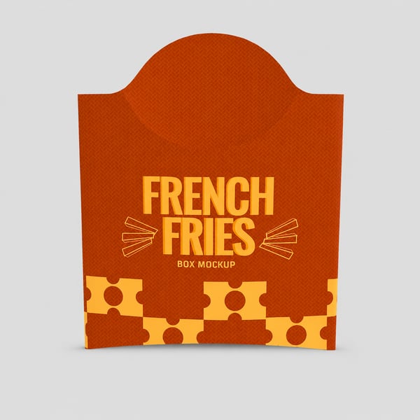 Premium Fries Packaging Design Mockup