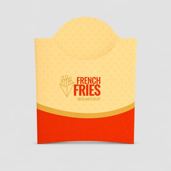 Crispy Fries Box Packaging Design Mockup