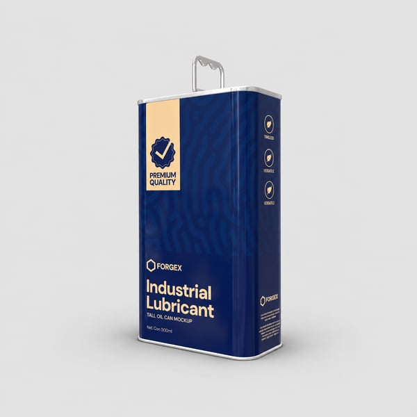 Premium Industrial Lubricant Oil Tin Can Template