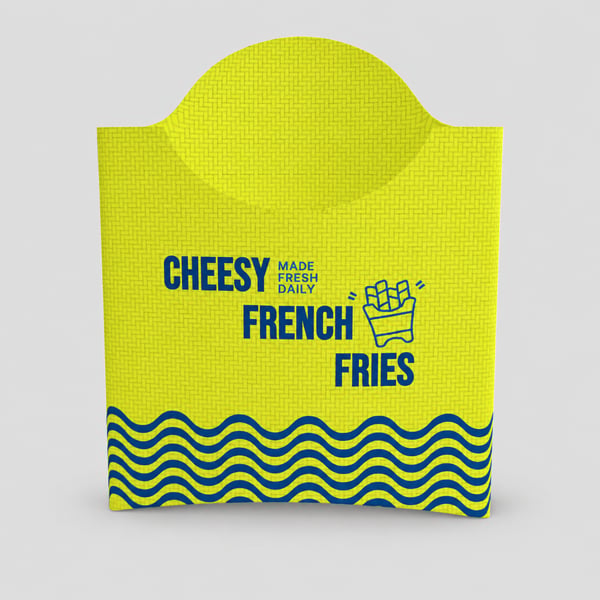 French Fries Packaging Design Mockup