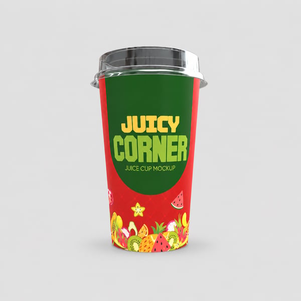 Colorful Fresh Juice Cup Mockup