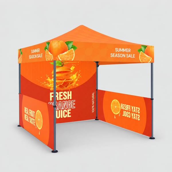 Summer Sale Promotional Tent Design Mockup