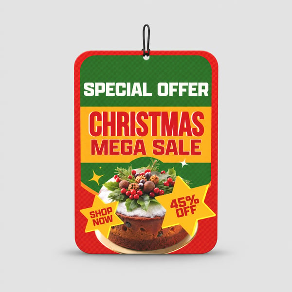 Seasonal Campaign Sale A5 Dangler Design Mockup