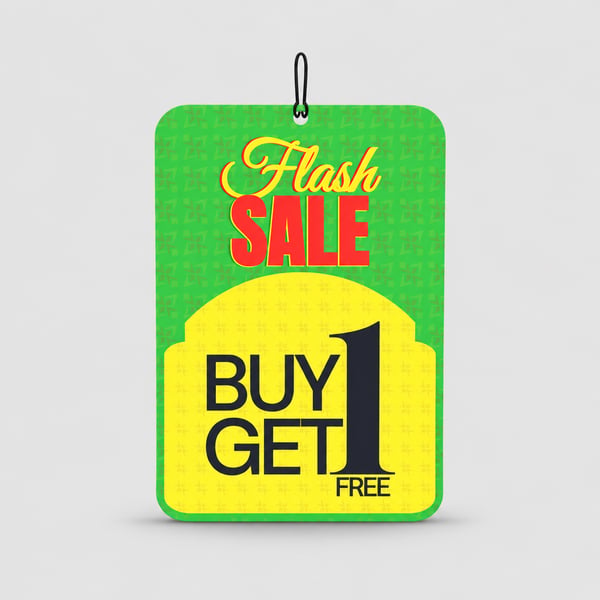 Bold Sale Alert A5 Dangler Design Mockup