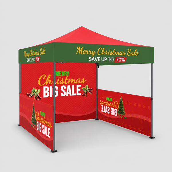 Festive Promotional Tent Design Mockup