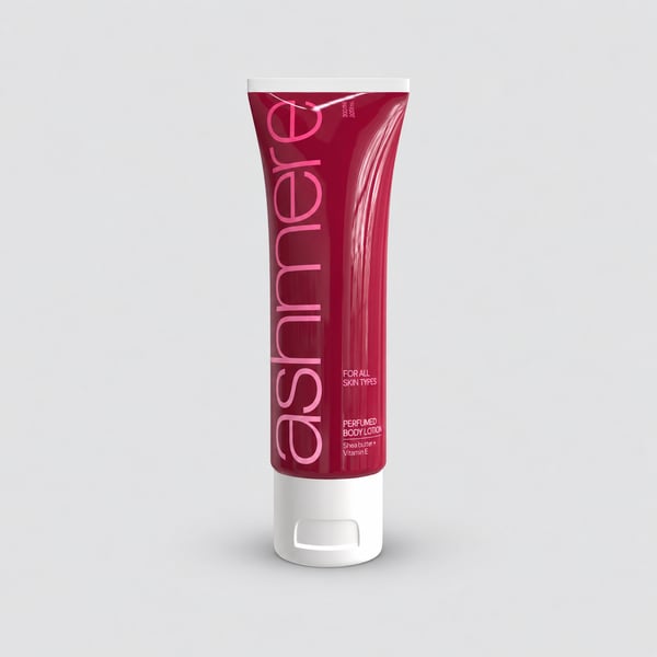 Maroon Cosmetic Squeeze Tube Packaging Template