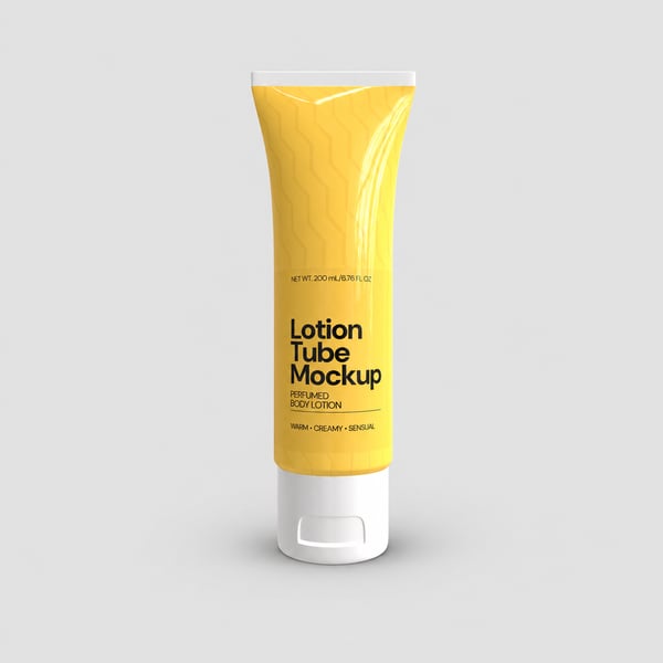 Premium Lotion Tube Packaging Mockup
