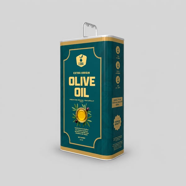 Premium Olive Oil Tall Can Design Mockup