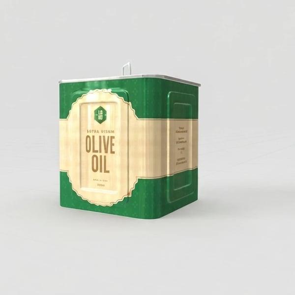 Luxury Extra Virgin Olive Oil Tin Can Mockup