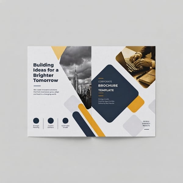Yellow Diamond Corporate Bi-fold – Brochure · A3 Bi-fold